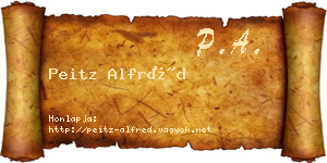 Peitz Alfréd névjegykártya